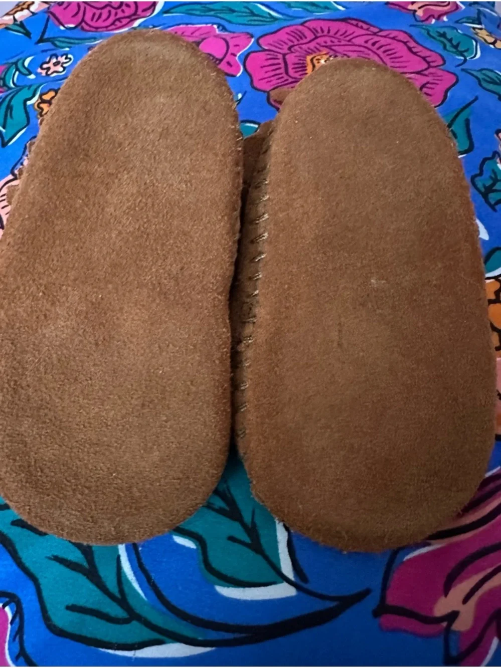 Minnetonka Brown Suede Baby Moccasin Size 2